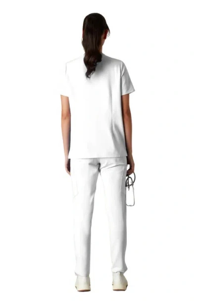 Members Only Siena 5-pocket V-neck Scrub Top In White