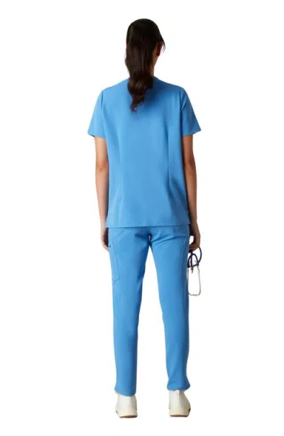 Members Only Bari 1-pocket V-neck Scrub Top For Women In Blue