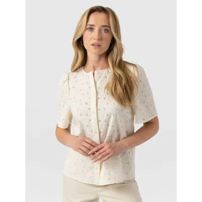 Saint + Sofia Tabitha Short Sleeve Blouse