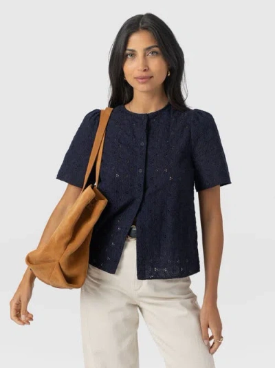 Saint + Sofia Tabitha Short Sleeve Blouse
