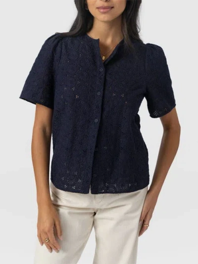 Saint + Sofia Tabitha Short Sleeve Blouse