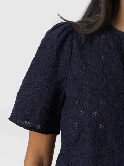 Saint + Sofia Tabitha Short Sleeve Blouse