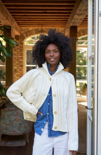Frank & Eileen Cable Stitch Cardigan In White