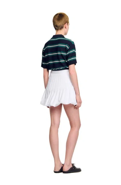 Sandro Short Bubble Skirt In White