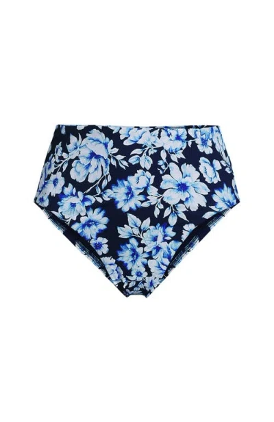 Lands' End Ribbed Smoothing High Waisted Bikini Bottoms
