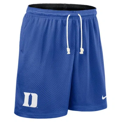 Nike Men's Royal/black Duke Blue Devils 2025 Sideline Reversible Performance Shorts In Blue