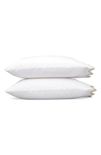 Matouk Aziza Set Of 2 600 Thread Count Egyptian Cotton Percale Pillowcases