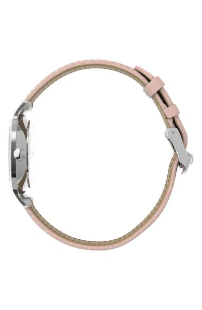 Timex Women's Analog Pink Leather Strap Watch, 31mm