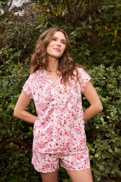 The Cat's Pajamas Voile Short Set In Pink