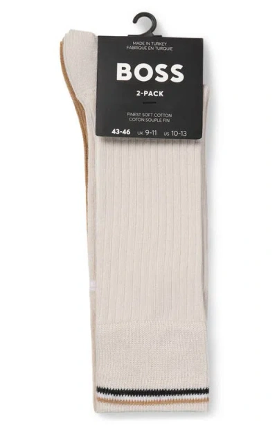 Hugo Boss Boss Assorted 2-pack Crew Socks In Neutral
