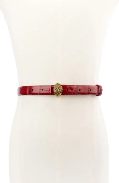 Kurt Geiger London Croc Embossed Leather Belt