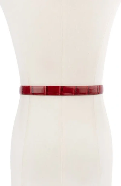 Kurt Geiger London Croc Embossed Leather Belt