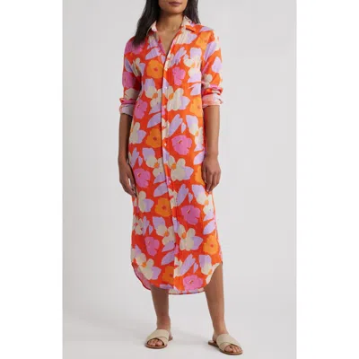 Frank & Eileen Rory Maxi Shirtdress In Multi