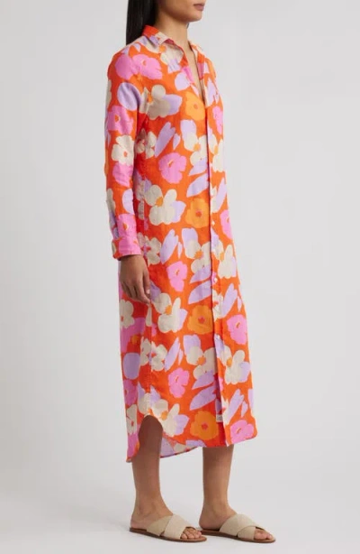 Frank & Eileen Rory Maxi Shirtdress In Multi