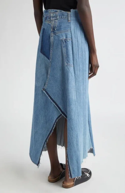Kuro Remake Denim Mark Vi Maxi Skirt In Blue