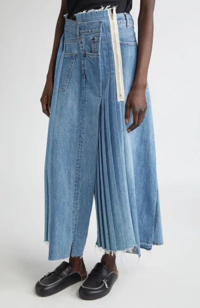 Kuro Remake Denim Mark Vi Maxi Skirt In Blue