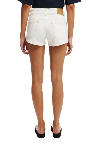Cotton On Micro Low Denim Short In White