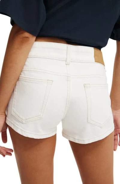 Cotton On Micro Low Denim Short In White