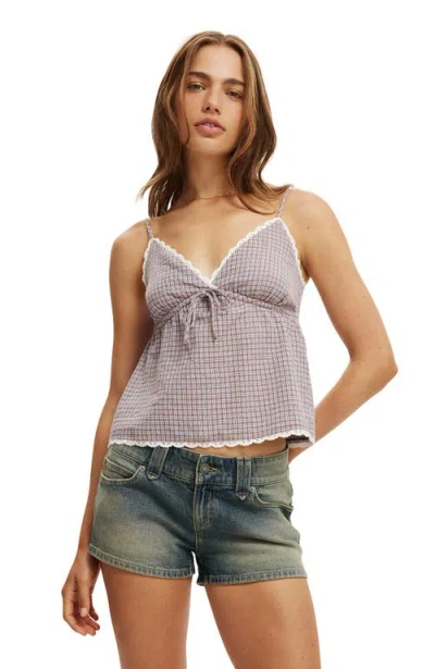 Cotton On Micro Low Denim Short In Blue