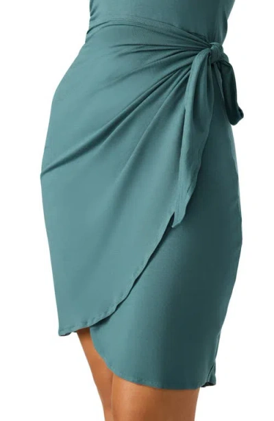 Steve Madden Archer Side Tie Sleeveless Dress In Blue