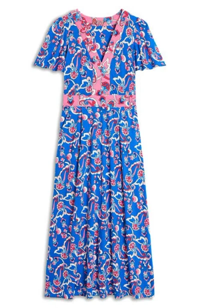 Boden Ellie Print Flutter Sleeve Dress In Multi