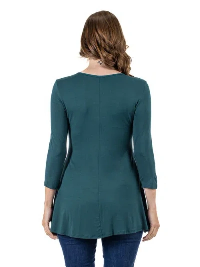 24seven Comfort Apparel V-neck Sleeveless Maxi Dress With Belt In Green