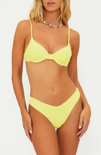 Beach Riot Camilla Underwire Bikini Top In Yellow