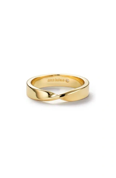 Ana Luisa Eliora Twisted Band Ring In Gold