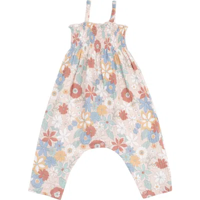 Angel Dear Smocked Bodice Romper In Multi