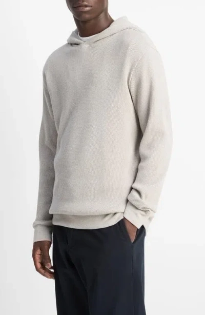 Vince Mouline Thermal Pima Cotton Hoodie In Gray