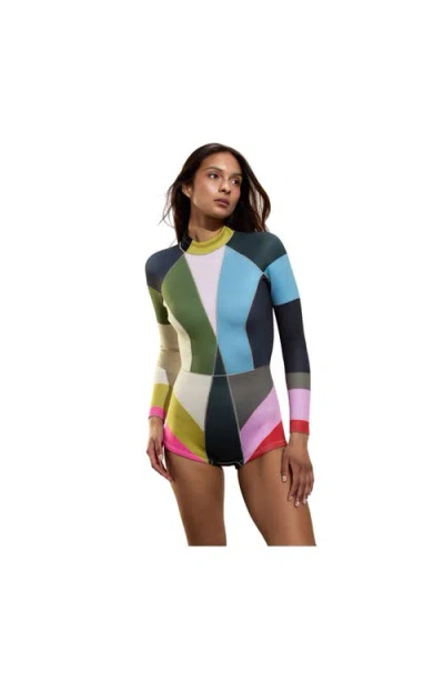 Cynthia Rowley Colorblock Wetsuit In Multi
