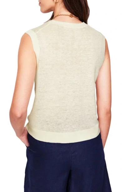 Boden Linen Slub Knit Sweater Vest In Neutral