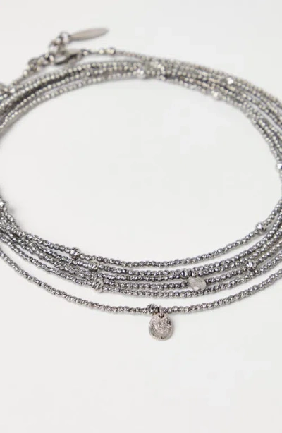 Brunello Cucinelli Wrap Bracelet In Metallic