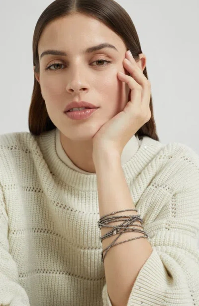 Brunello Cucinelli Wrap Bracelet In Metallic
