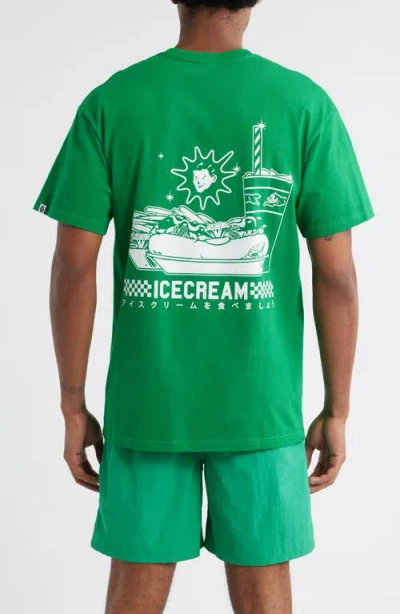 Icecream Diner Foods Graphic T-shirt In Green