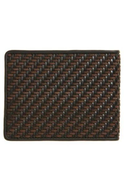 Ferragamo Woven Leather Bi-fold Wallet