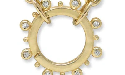 Anzie Dew Drop Marine Diamond Pendant Necklace