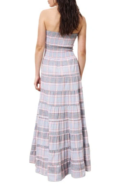 Frnch Dalel Smocked Tiered Strapless Maxi Dress In Multi