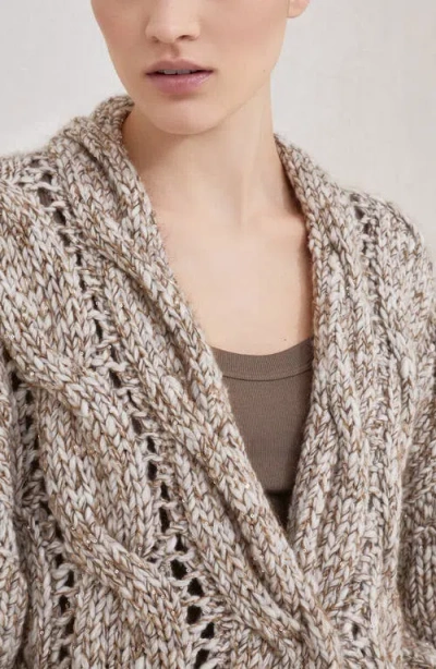 Brunello Cucinelli Long-sleeved Cardigan In Neutral