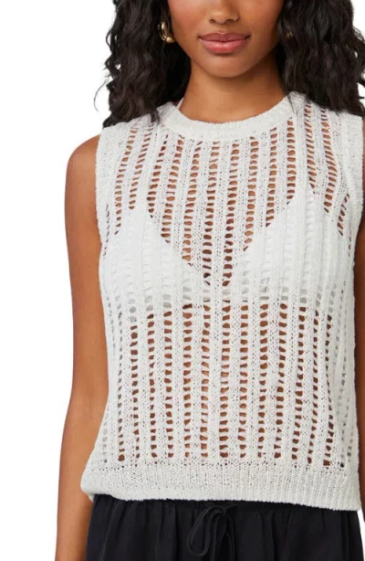 Bella Dahl Open Stitch Sweater Vest In White