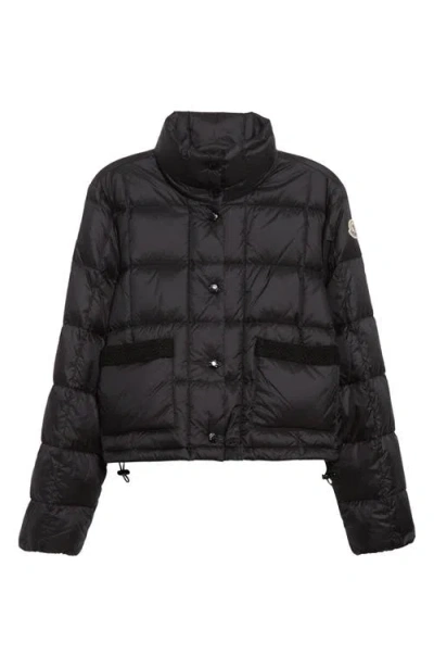 Moncler Jarcieu Braided Trim Short Down Jacket In Black