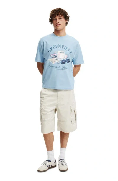 Cotton On Cropped Fit Graphic T-shirt In Blue
