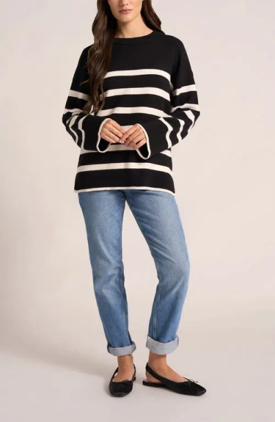 Matty M . Elliot Stripe Sweater In Black