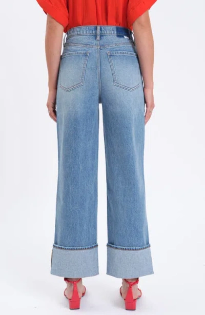 Daze Eastside High Waist Cuff Crop Straight Leg Jeans