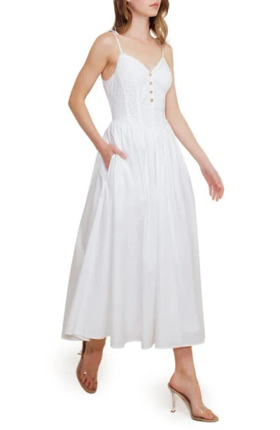 Freemarket Eyelet Tie Strap Maxi Dress