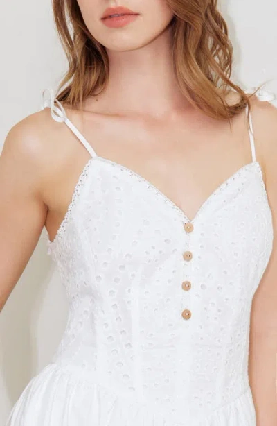 Freemarket Eyelet Tie Strap Maxi Dress