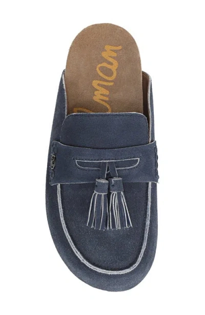 Sam Edelman Astrid Mule Atlantic Blue Suede In Blue
