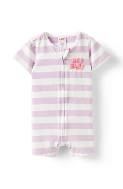 Cotton On Kids The Billie Short Sleeve Zip Romper In Pink