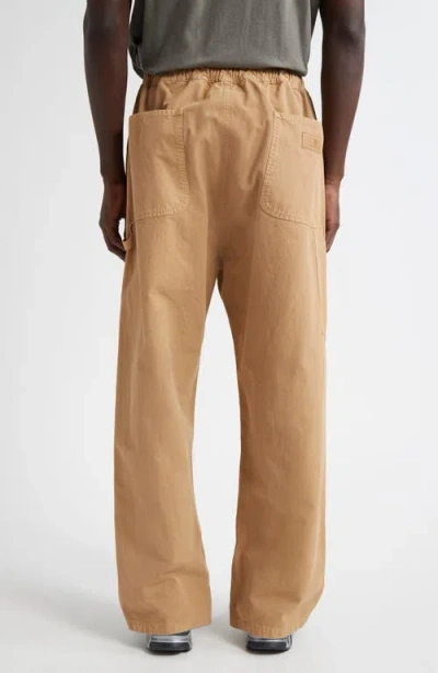 Mm6 Maison Margiela Elastic Waist Carpenter Pants In Brown