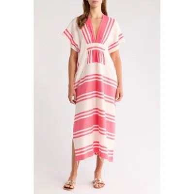 Lemlem Gasira Stripe Cotton Cover-up Caftan In Multi